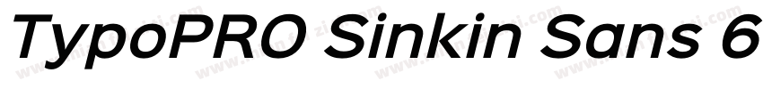 TypoPRO Sinkin Sans 600 SemiBold字体转换
